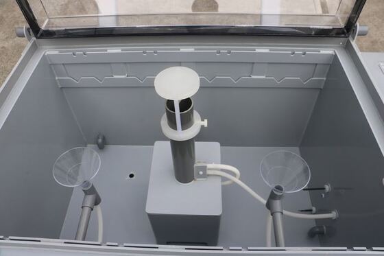 เครื่องทดสอบการกัดกร่อนด้วยละอองเกลือแบบเร่งการเสื่อมสภาพอัตโนมัติแบบหัวฉีดต่อเนื่อง Astm B117